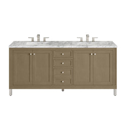 James Martin Chicago 72" Double Vanity with 3 CM Countertop