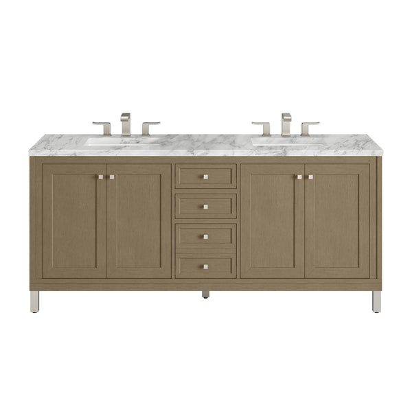 James Martin Chicago 72" Double Vanity with 3 CM Countertop
