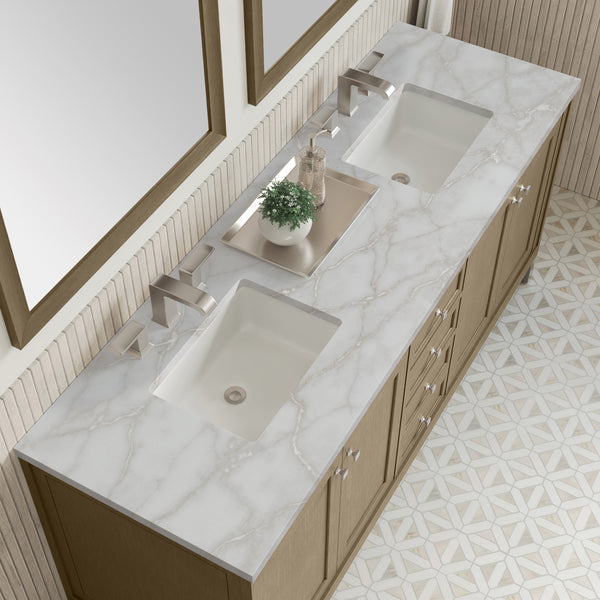 James Martin Chicago 72" Double Vanity with 3 CM Countertop