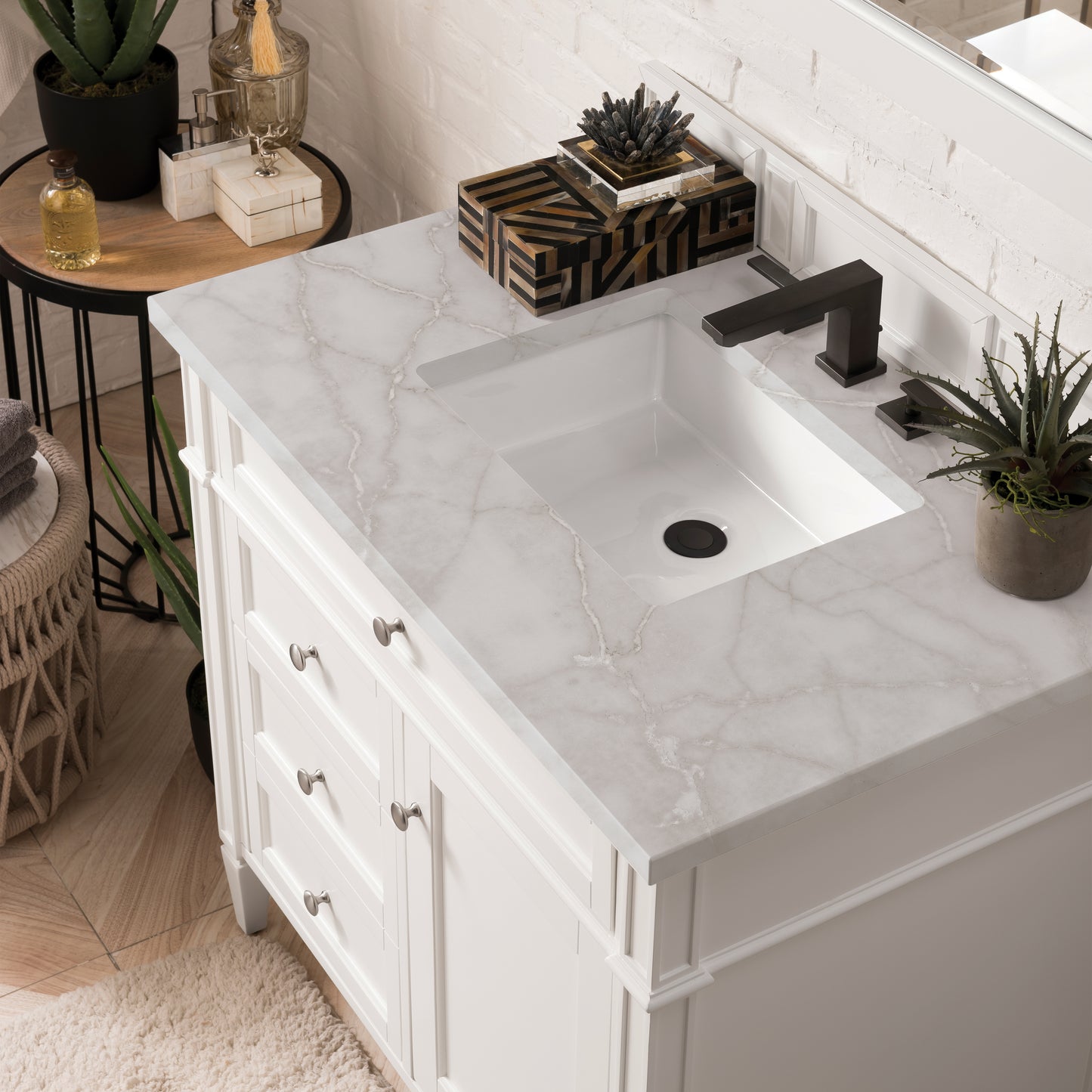 James Martin Brittany 36" Single Vanity with 3 Countertop