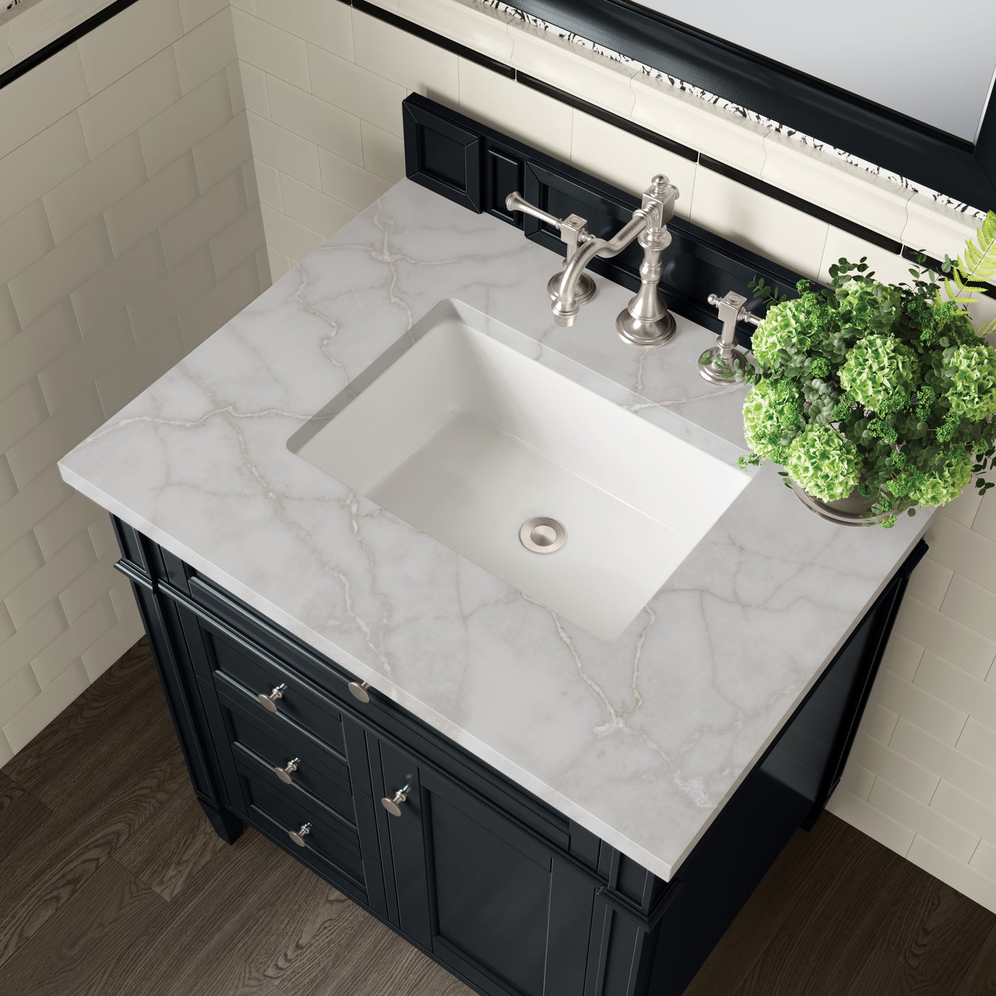 James Martin Brittany 30" Single Vanity with 3 CM Countertop