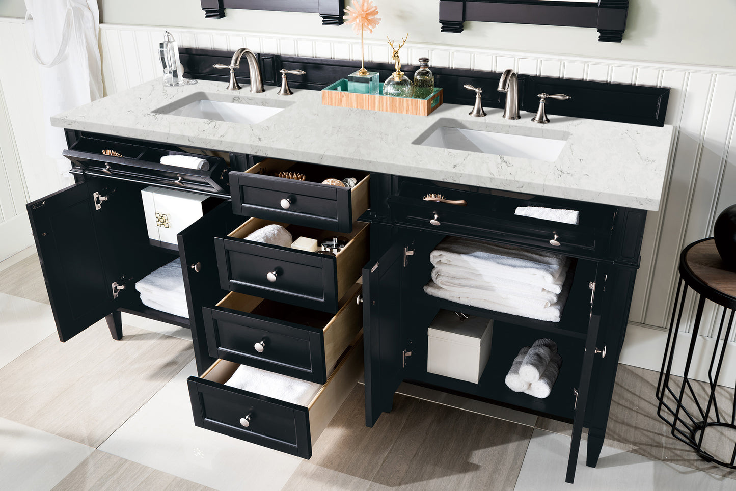 James Martin Brittany 72" Double Vanity with 3 CM Countertop