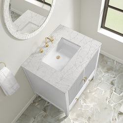 James Martin Myrrin 30" Single Vanity with 3 CM Countertop
