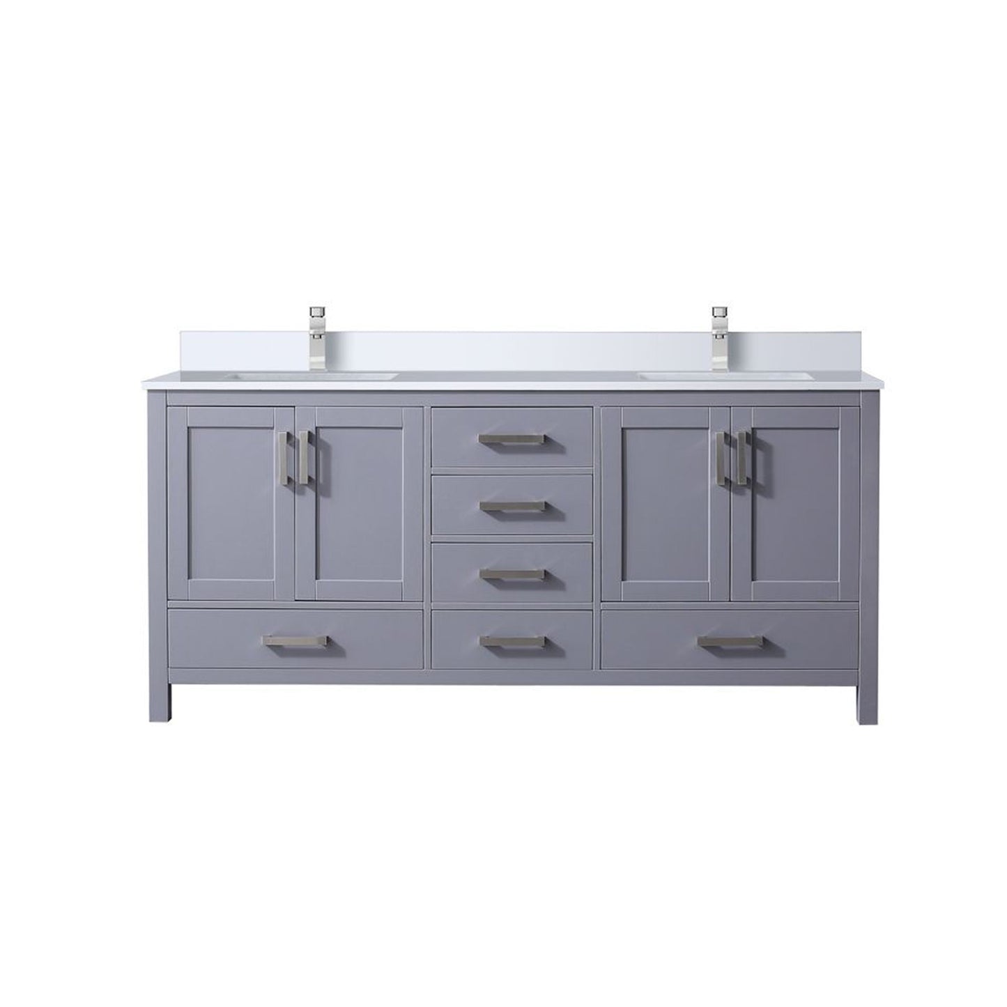 Lexora Collection Jacques 72 inch Double Bath Vanity, Top, and Faucet Set - Luxe Bathroom Vanities