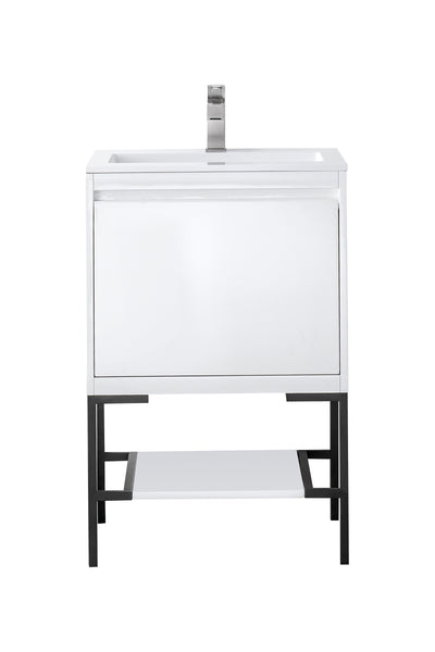 James Martin Mantova 23.6" Single Vanity With Stand and Composite Stone Top - Luxe Bathroom Vanities