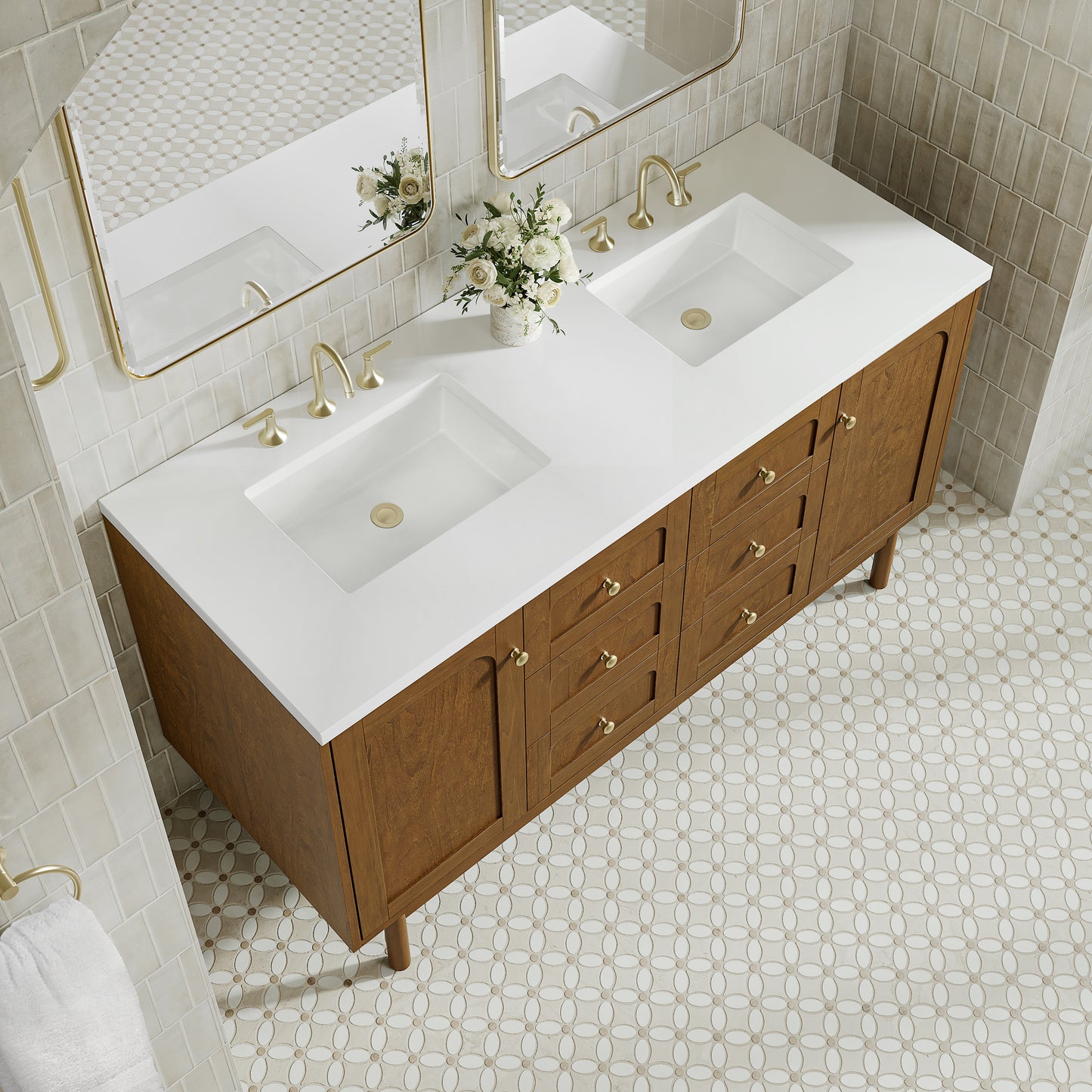 James Martin Laurent 60" Double Vanity with 3 CM Countertop
