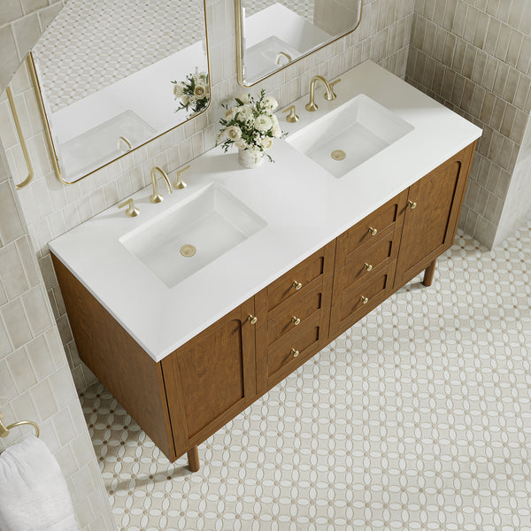 James Martin Laurent 60" Double Vanity with 3 CM Countertop