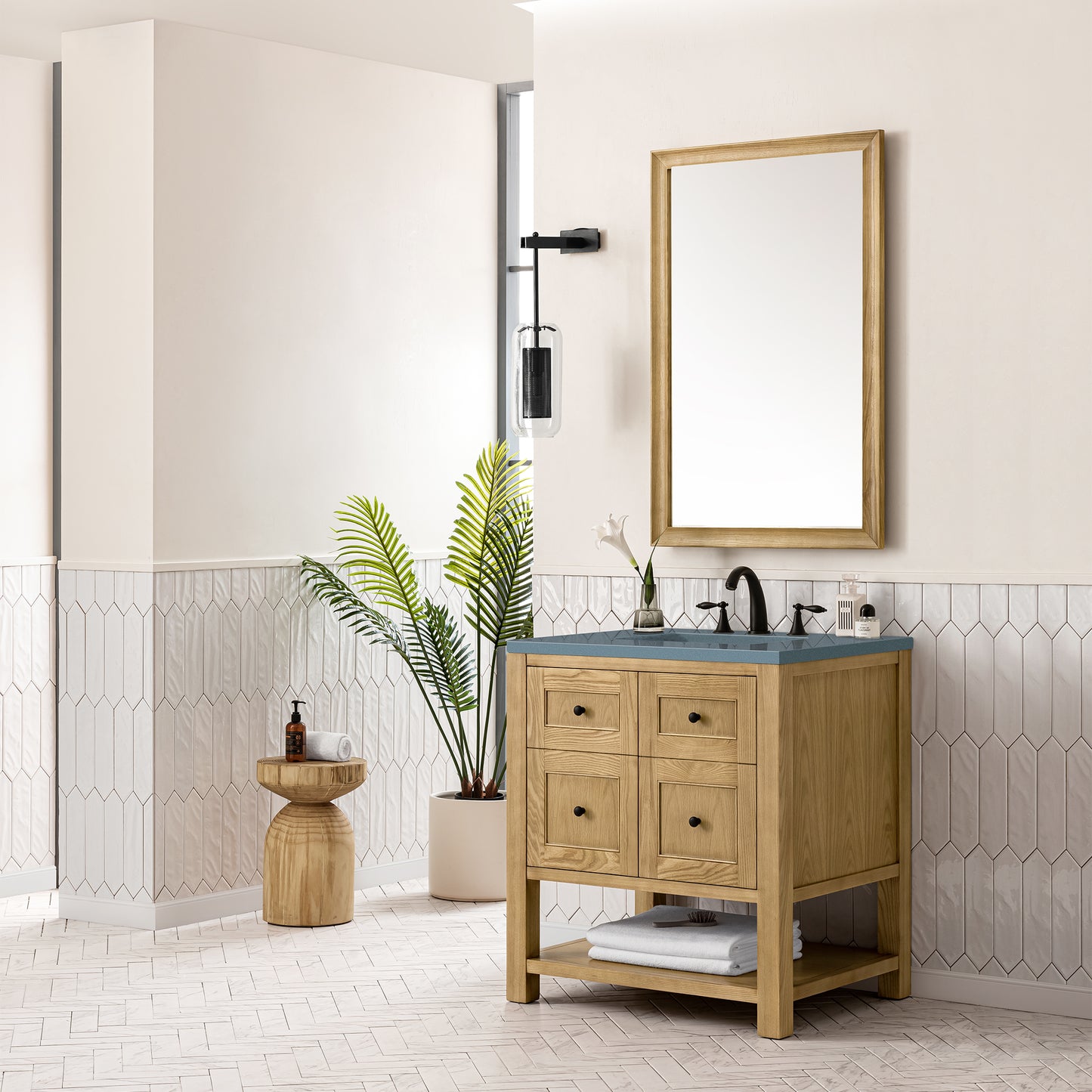 James Martin Breckenridge 30" Single Vanity, Light Natural Oak - Luxe Bathroom Vanities
