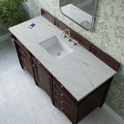 James Martin Brittany 60" Single Vanity with 3 CM Countertop & FreePower Wireless Charger