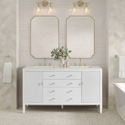 James Martin Myrrin 60" Double Vanity with 3 CM Countertop