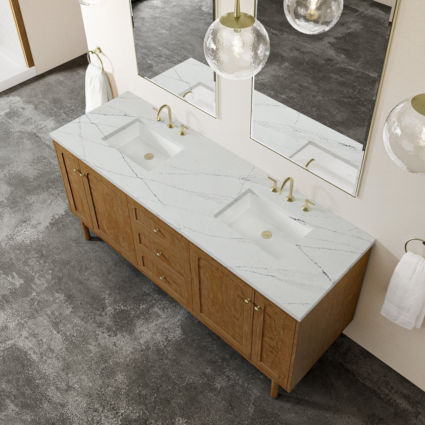 James Martin Laurent 72" Double Vanity with 3 CM Countertop