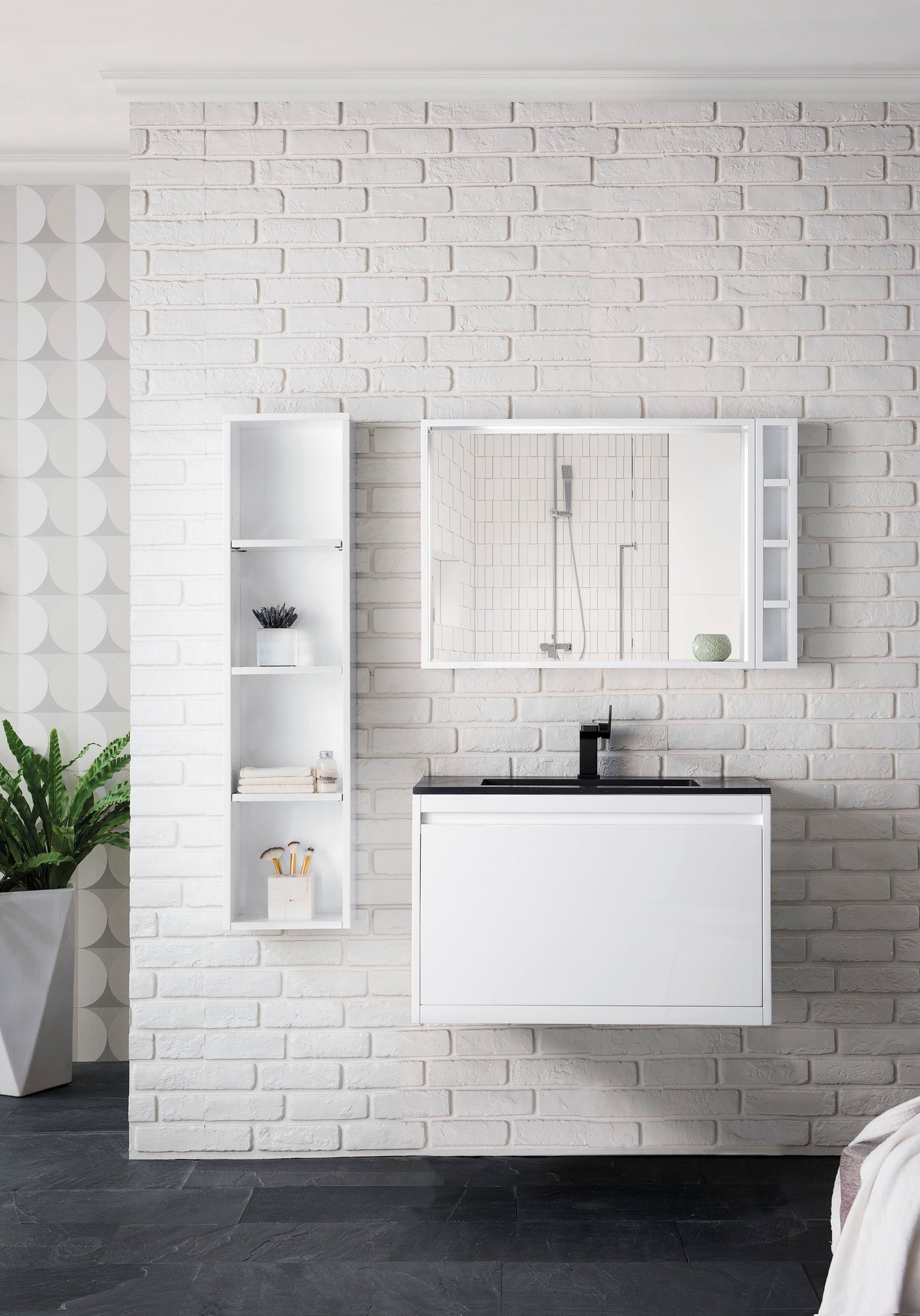 James Martin Mantova 31.5" Single Vanity with Composite Stone Top - Luxe Bathroom Vanities