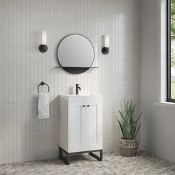 James Martin Chianti Single Vanity with White Glossy Composite Stone Top