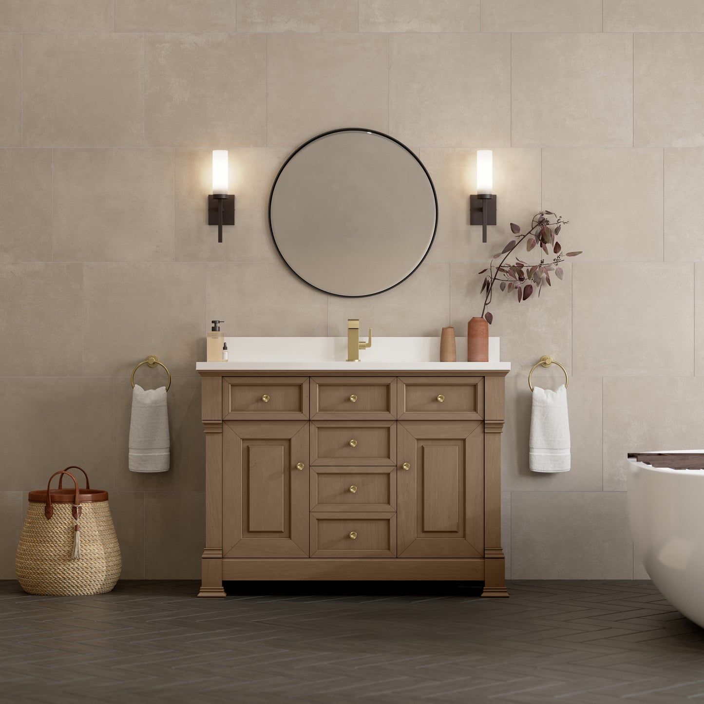 James Martin Brookfield 48" Single Vanity with 3 CM Countertop - Luxe Bathroom Vanities