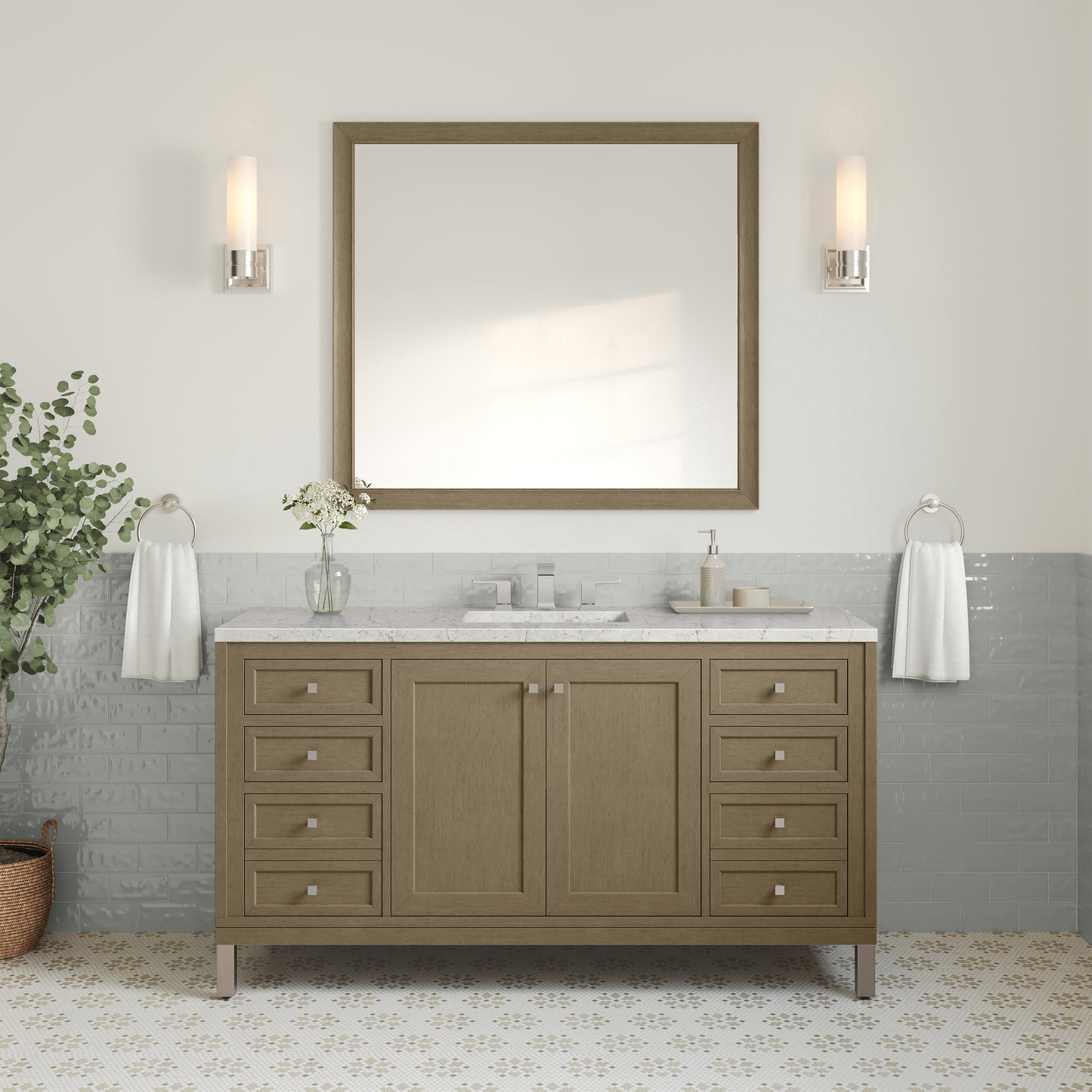 James Martin Chicago 60" Single Vanity with 3 CM Countertop