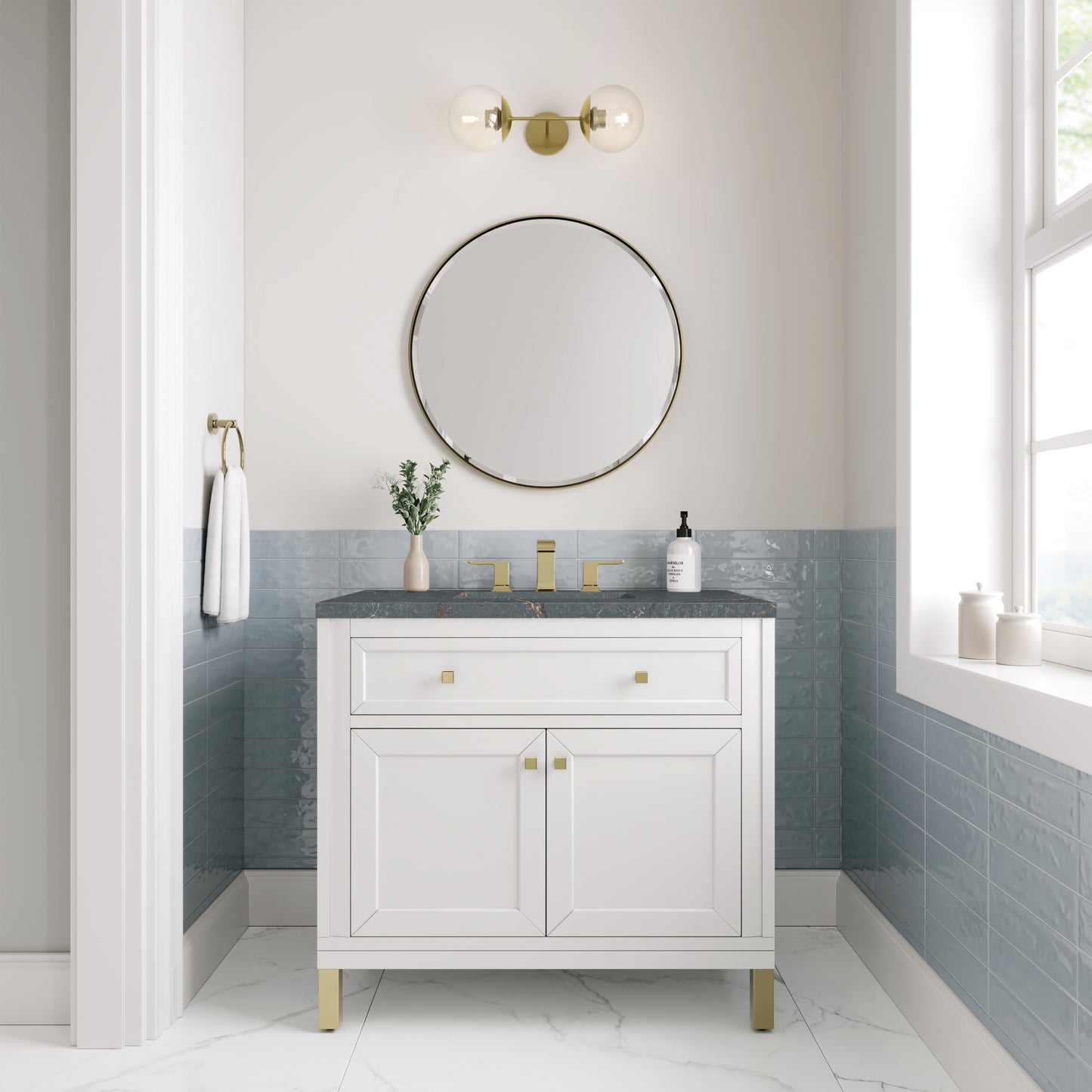 James Martin Chicago 36" Single Vanity with 3 CM Countertop