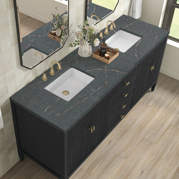 James Martin Myrrin 72" Double Vanity with 3 CM Countertop