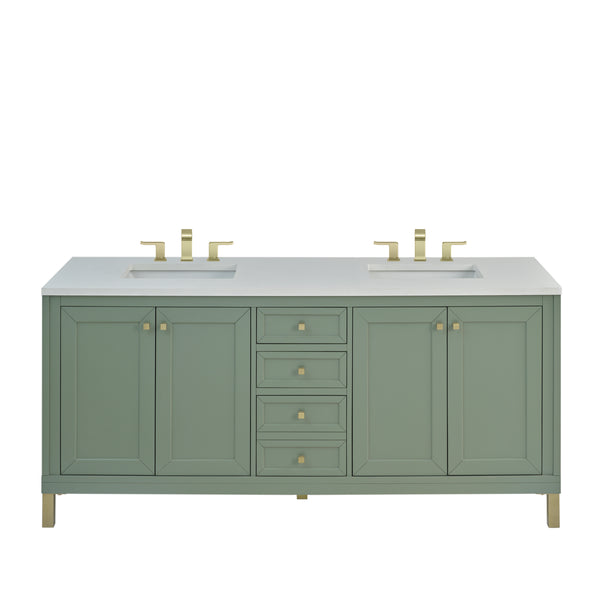 James Martin Chicago 72" Double Vanity with 3 CM Countertop