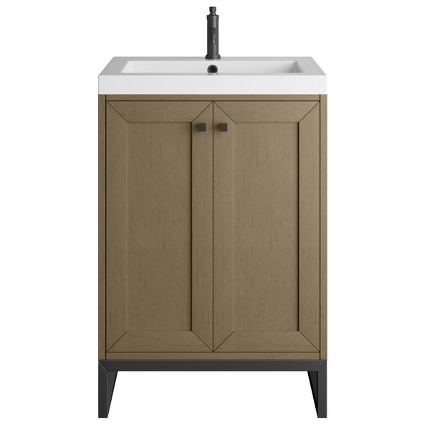 James Martin Chianti Single Vanity with White Glossy Composite Stone Top