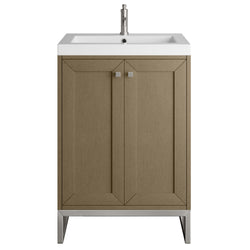 James Martin Chianti Single Vanity with White Glossy Composite Stone Top