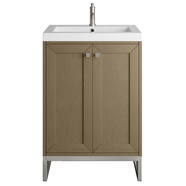 James Martin Chianti Single Vanity with White Glossy Composite Stone Top
