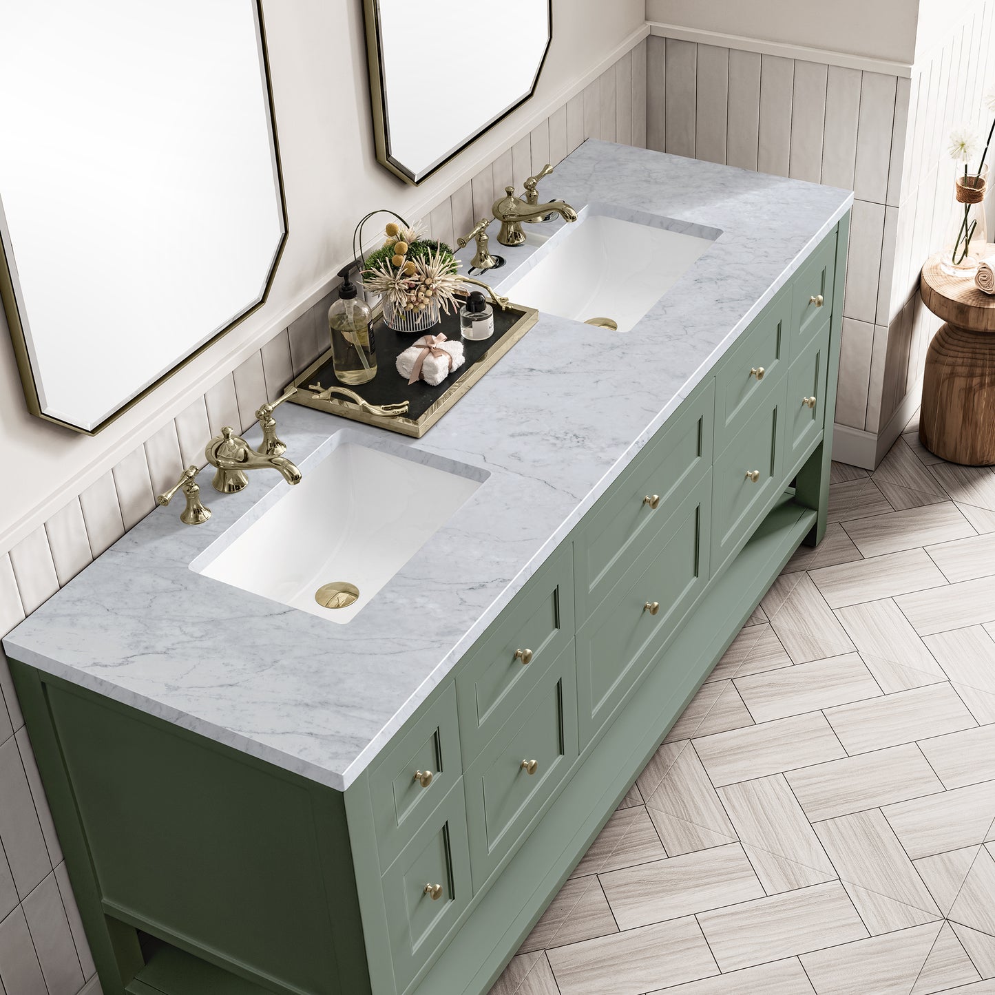 James Martin Breckenridge 72" Double Vanity w/ 3 CM Countertop