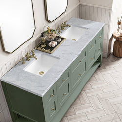 James Martin Breckenridge 72" Double Vanity w/ 3 CM Countertop