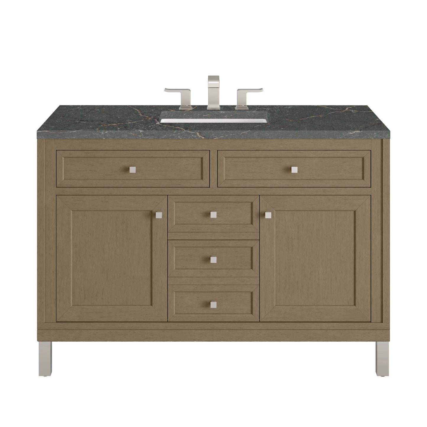 James Martin Chicago 48" Single Vanity with 3 CM Countertop & FreePower Wireless Charger