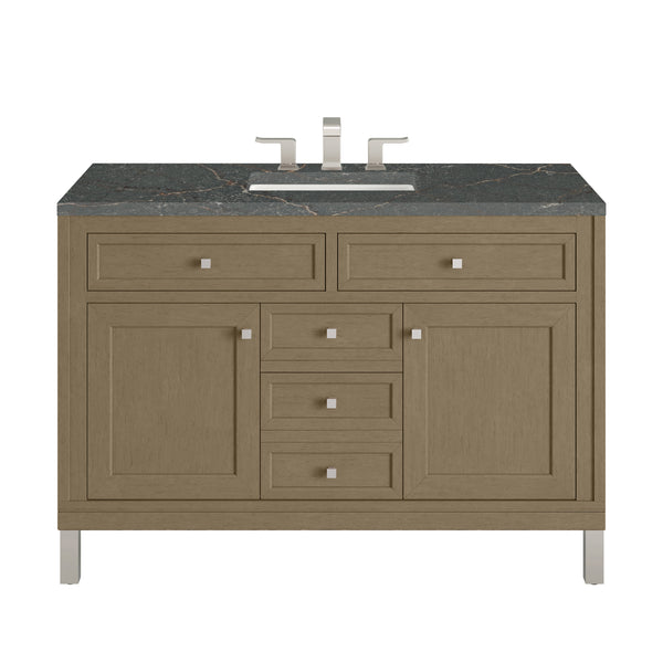 James Martin Chicago 48" Single Vanity with 3 CM Countertop & FreePower Wireless Charger