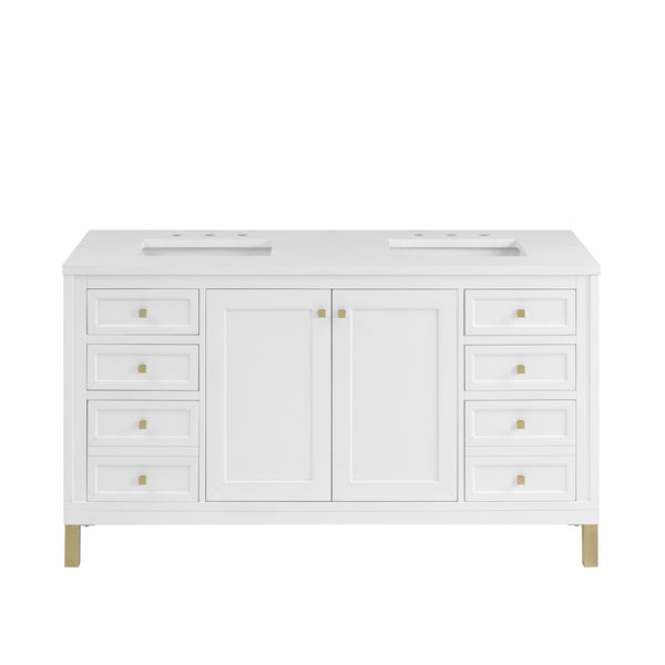 James Martin Chicago 60" Double Vanity with 3 CM Countertop