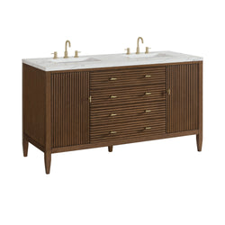 James Martin Myrrin 60" Double Vanity with 3 CM Countertop & FreePower Wireless Charger