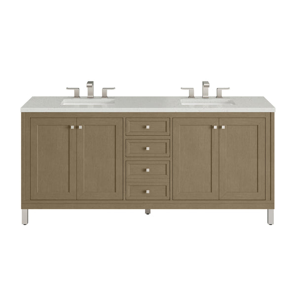 James Martin Chicago 72" Double Vanity with 3 CM Countertop