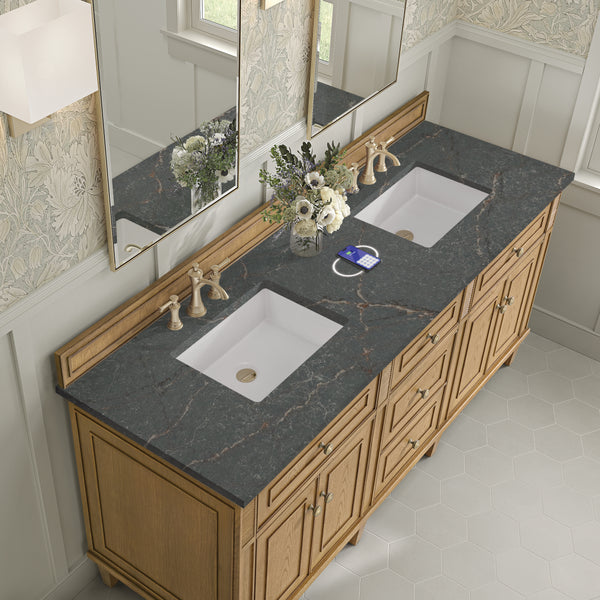 James Martin Lorelai 72" Double Vanity with 3 CM Countertop & FreePower Wireless Charger