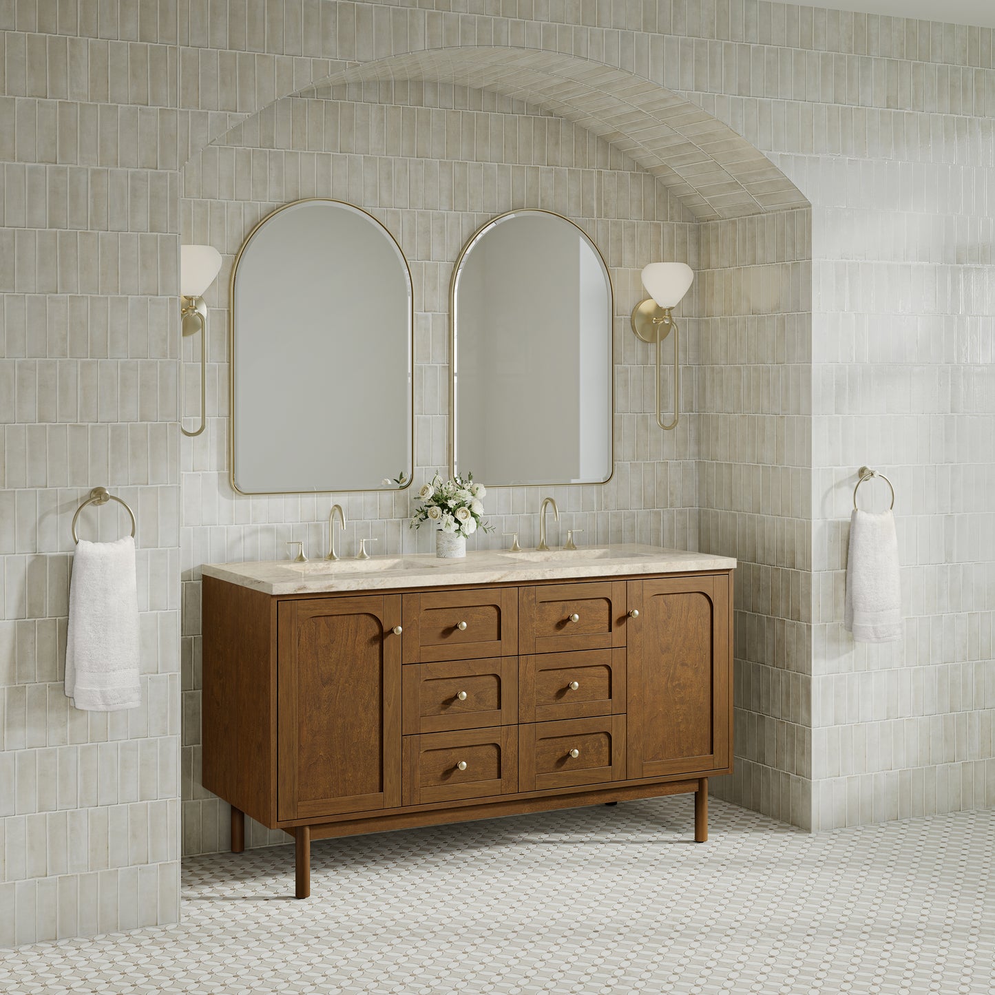 James Martin Laurent 60" Double Vanity with 3 CM Countertop