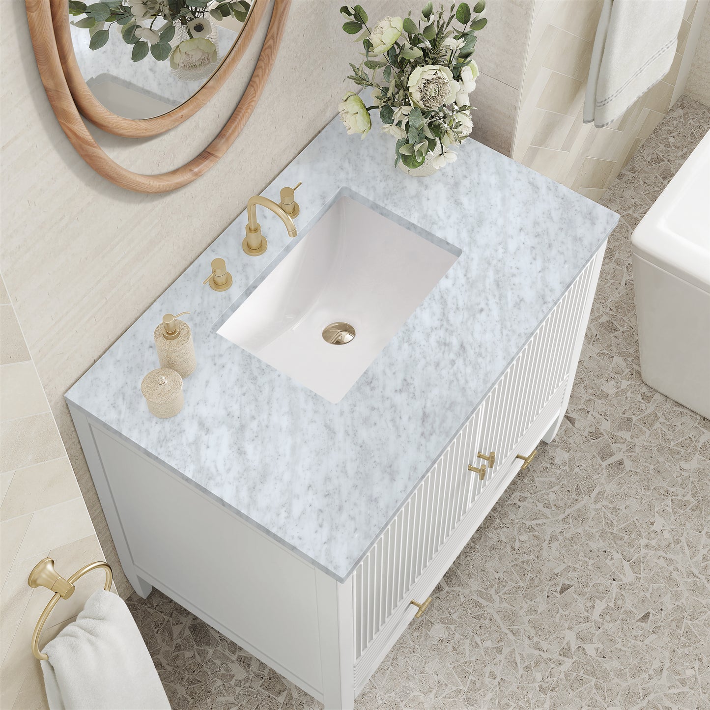 James Martin Myrrin 36" Single Vanity with 3 CM Countertop