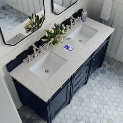 James Martin Brittany 60" Double Vanity with 3 CM Countertop & FreePower Wireless Charger