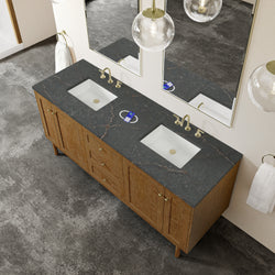 James Martin Laurent 72" Double Vanity with 3 CM Countertop & FreePower Wireless Charger