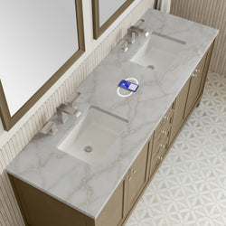 James Martin Chicago 72" Double Vanity with 3 CM Countertop & FreePower Wireless Charger