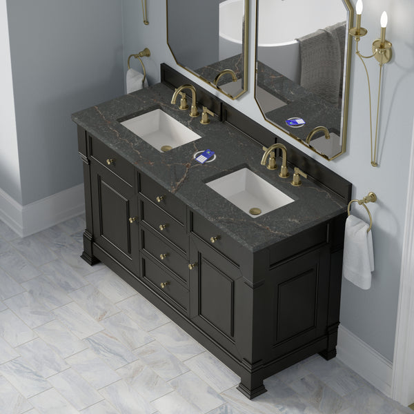 James Martin Brookfield 60" Double Vanity with 3 CM Countertop & FreePower Wireless Charger