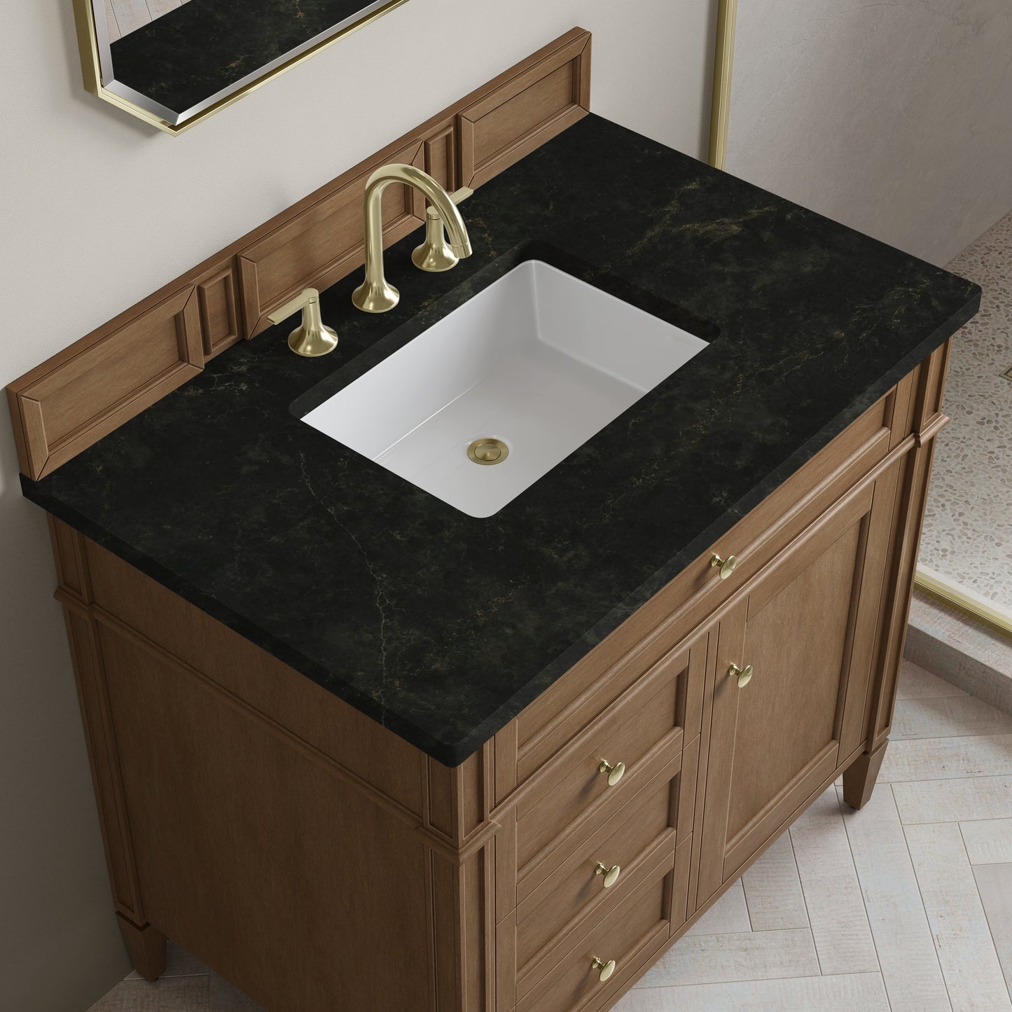 James Martin Brittany 36" Single Vanity with 3 Countertop