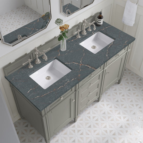 James Martin Brittany 60" Double Vanity with 3 CM Countertop