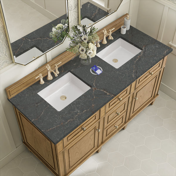 James Martin Lorelai 60" Double Vanity with 3 CM Countertop & FreePower Wireless Charger
