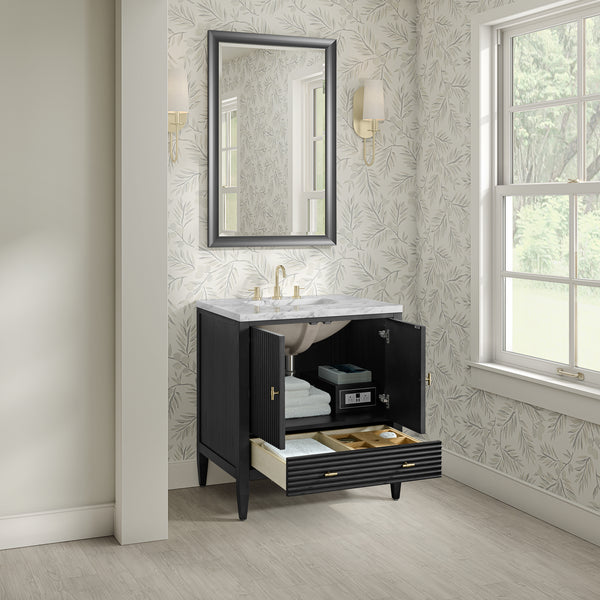 James Martin Myrrin 30" Single Vanity with 3 CM Countertop