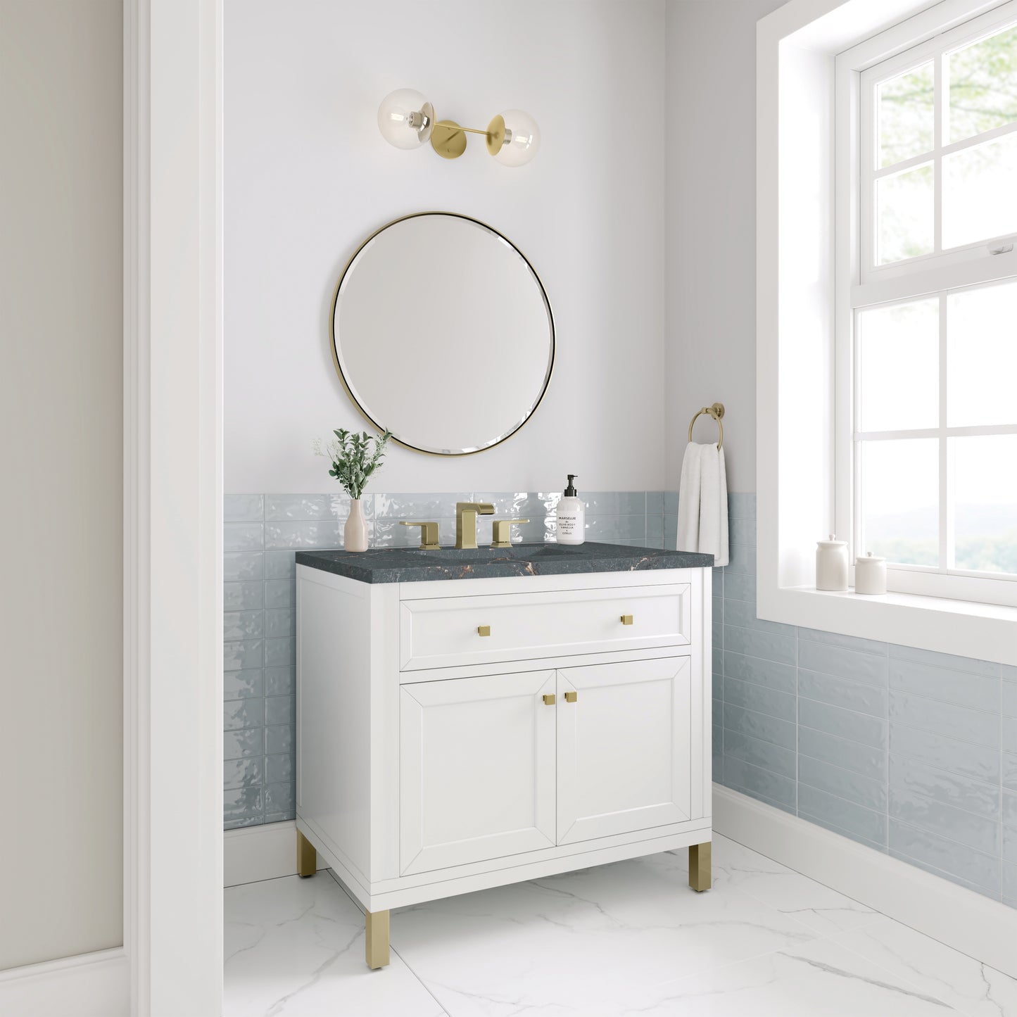 James Martin Chicago 36" Single Vanity with 3 CM Countertop