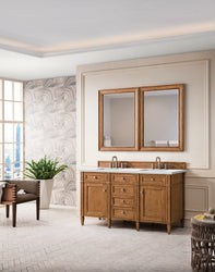 James Martin Brittany 60" Double Vanity with 3 CM Countertop & FreePower Wireless Charger