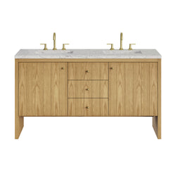 James Martin Hudson 60" Double Vanity with 3 CM Countertop & FreePower Wireless Charger