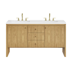 James Martin Hudson 60" Double Vanity with 3 CM Countertop