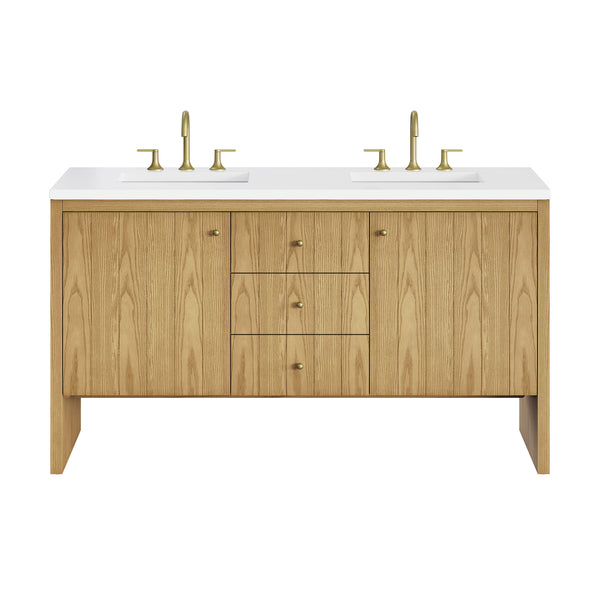 James Martin Hudson 60" Double Vanity with 3 CM Countertop