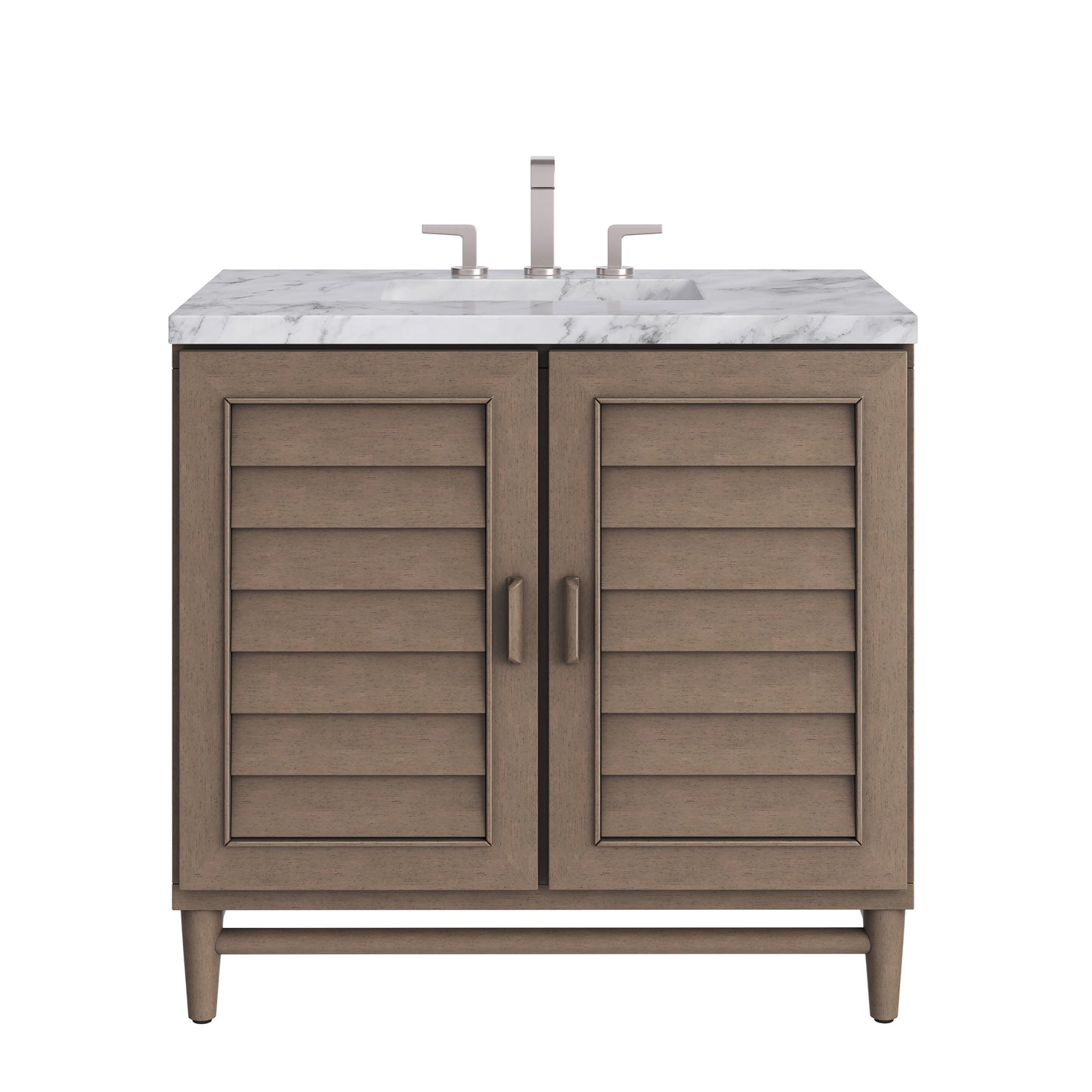 James Martin Portland 36" Single Vanity Whitewashed Walnut with 3 CM Countertop