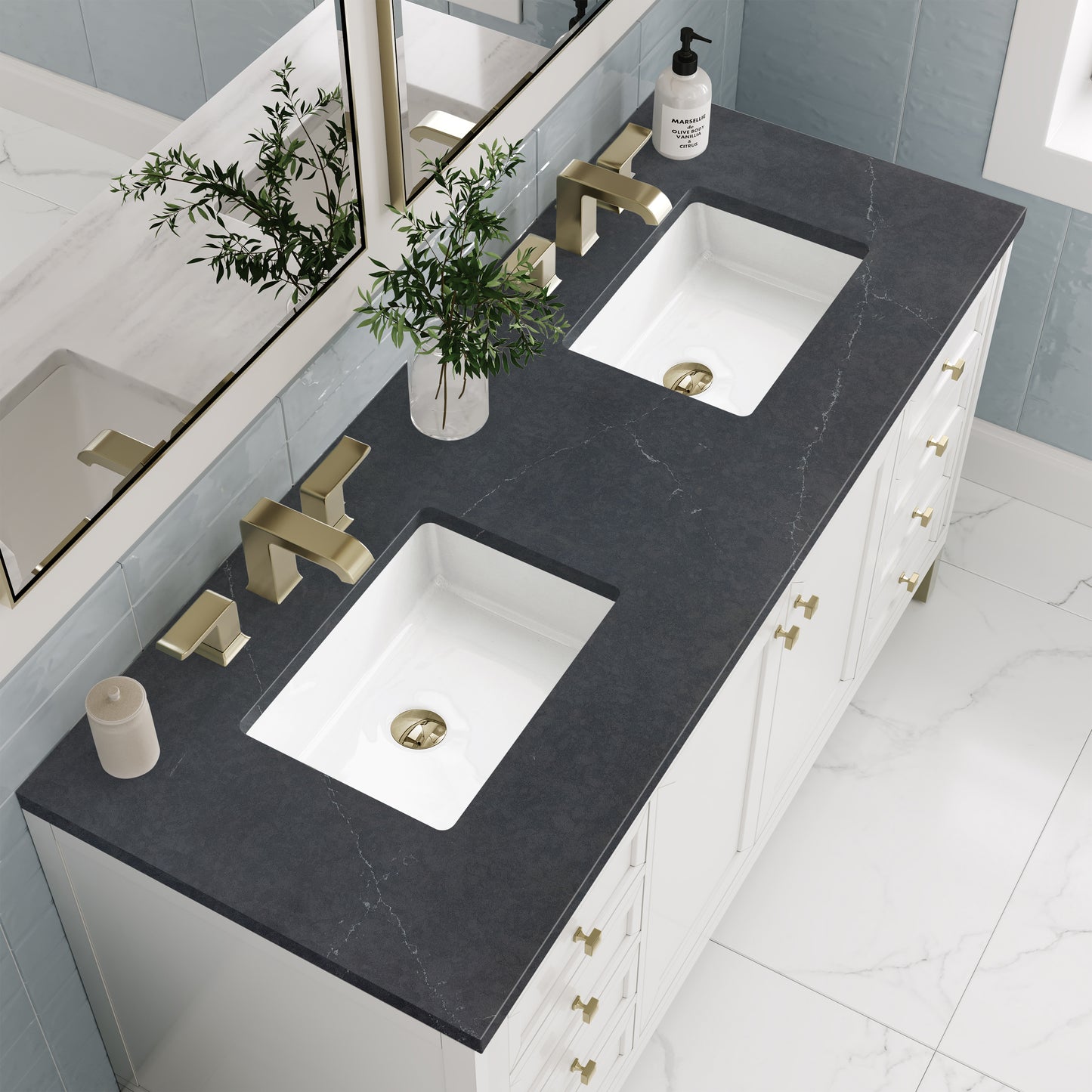 James Martin Chicago 60" Double Vanity with 3 CM Countertop
